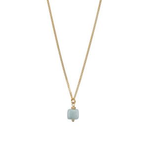 vergulde ketting met amazoniet edelsteen hanger
